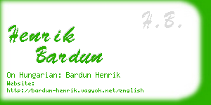 henrik bardun business card